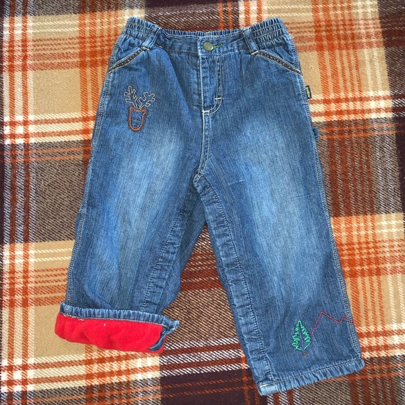 jeans with inner lining